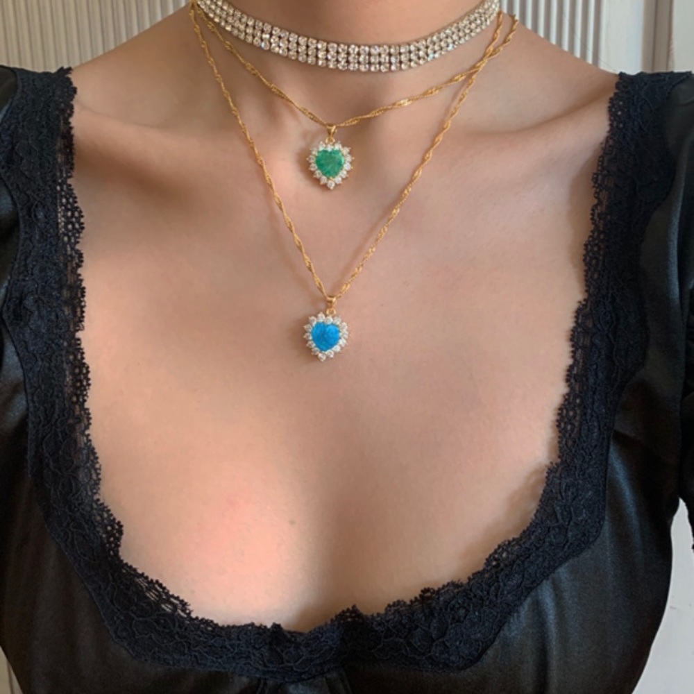 SweetPeeps Diamond heart necklace